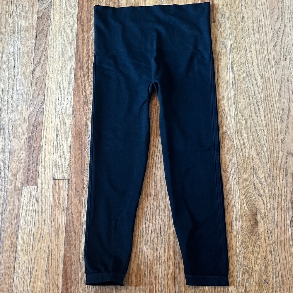 SPANX Black Ribbed Leggings